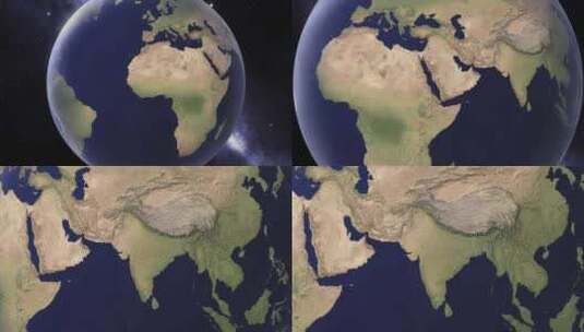 印度地图从太空看地球高清在线视频素材下载