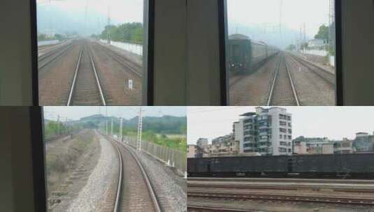 火车行驶铁轨交通运输实拍高清在线视频素材下载