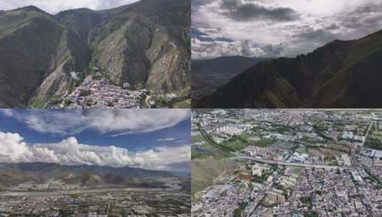 拉萨航拍空镜高清在线视频素材下载