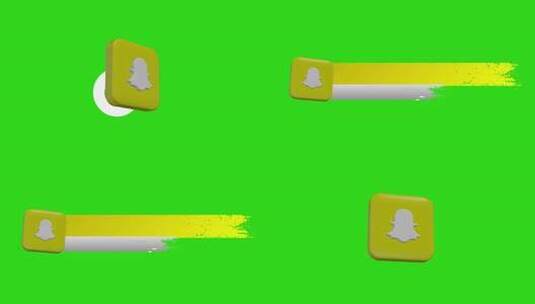 3D Square Snapchat社交高清在线视频素材下载