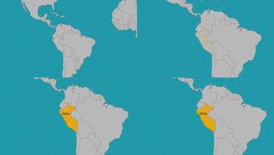 秘鲁地图高清在线视频素材下载
