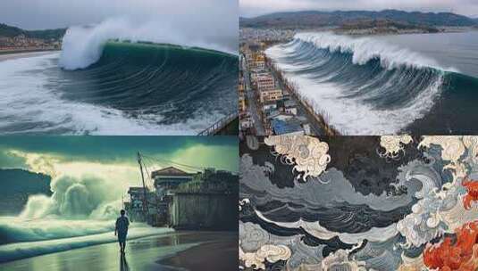 海浪奇观自然力量 壮阔展现海洋景观海浪冲高清在线视频素材下载