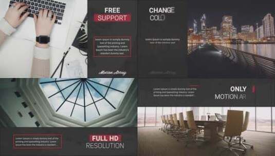 黑红色企业公司宣传推广展示AE模板高清AE视频素材下载