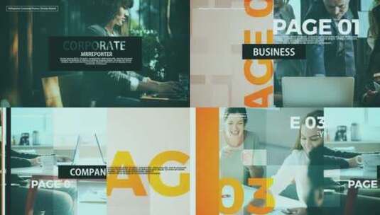 时尚简约公司企业文化宣传照片过渡演讲AE模板高清AE视频素材下载