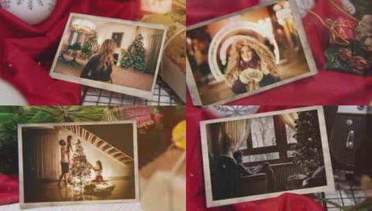 圣诞节照片展示相册写真浪漫AE模板高清AE视频素材下载