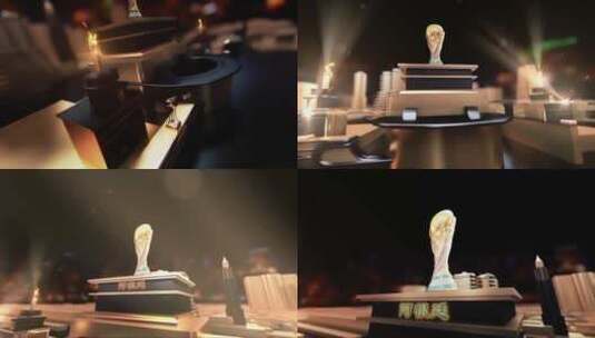 卡塔尔足球世界杯冠军 阿根廷 大力神杯高清AE视频素材下载