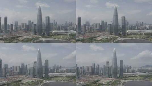 深圳南山区华润大厦环绕 4K航拍视频高清在线视频素材下载