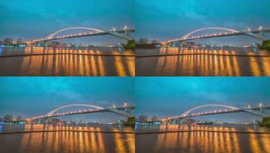 上海_卢浦大桥_夜景4K高清在线视频素材下载