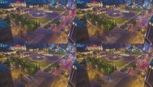 成都天府广场旅游地标4K延时摄影高清在线视频素材下载