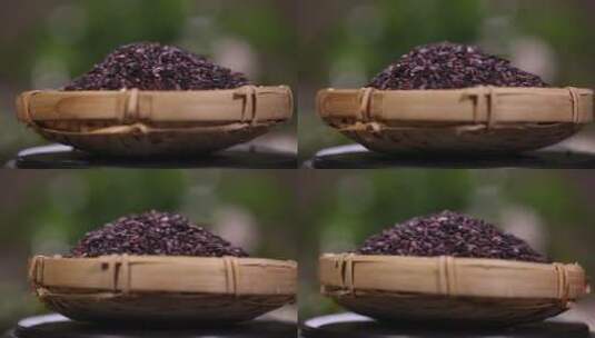 浸泡紫米熬紫米粥高清在线视频素材下载