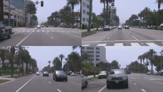 汽车在街道上行驶高清在线视频素材下载