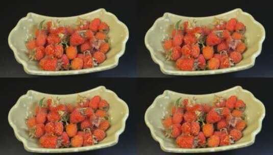 4K农村美食刺泡树莓山莓高清在线视频素材下载