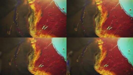 彩色液体漩涡高清在线视频素材下载