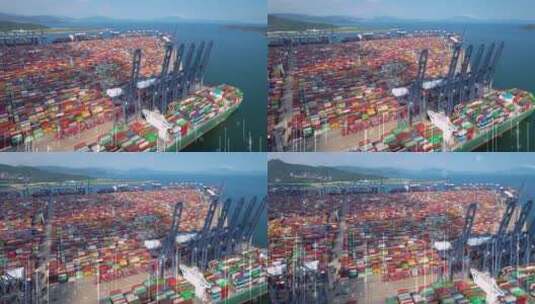 智慧物流港口码头高清在线视频素材下载