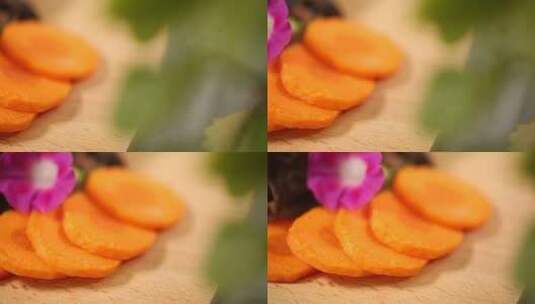 胡萝卜片切片高清在线视频素材下载