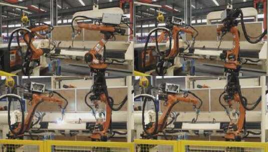 工厂机器人焊接高清在线视频素材下载