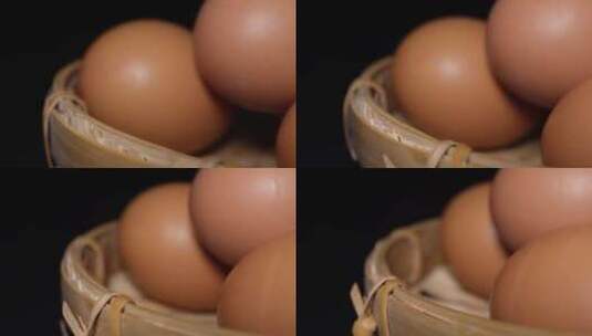 鸡蛋红皮鸡蛋鸡子蛋白质高清在线视频素材下载