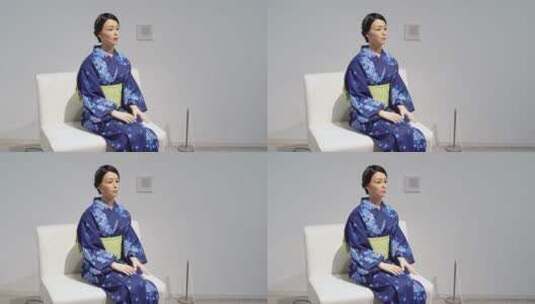 穿和服的日本女人机器人高清在线视频素材下载