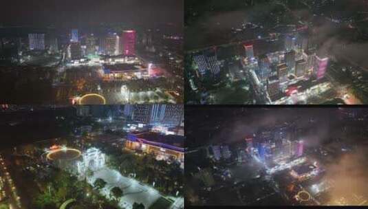 4K50帧高清可商用佛山顺德北滘新城夜景航拍高清在线视频素材下载