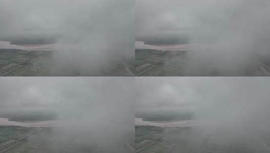 云雾缭绕下的黄河高清在线视频素材下载