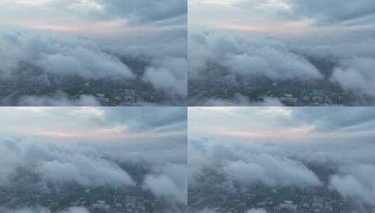 云雾缭绕洛阳城市云海中轴线宣传片高清在线视频素材下载