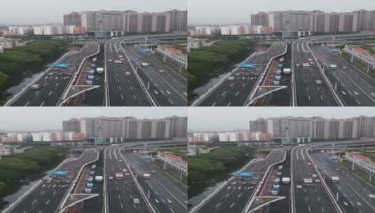 广州城市道路航拍高清在线视频素材下载