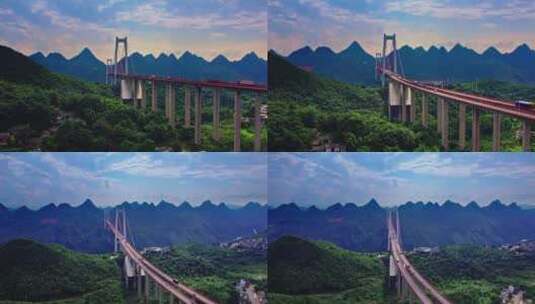 4k航拍贵州桥梁坝陵河大桥 1高清在线视频素材下载