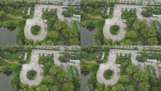 湖北环荆州古城国家湿地公园高清在线视频素材下载
