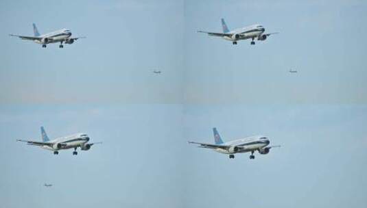 广州白云机场飞机起降-2高清在线视频素材下载