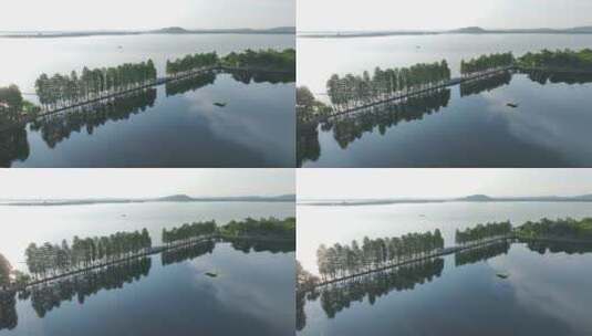 武汉东湖风景区，平视环绕镜头高清在线视频素材下载