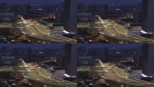 城市高架夜景高清在线视频素材下载