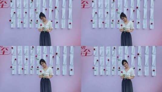 七夕节济南街头，"应急玫瑰"感受浪漫高清在线视频素材下载