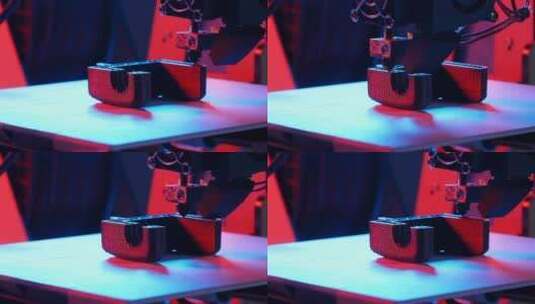 工业自动化3d打印机器人制造零件高清在线视频素材下载