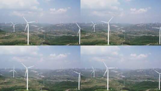 航拍田园机电设备风力发电机高清在线视频素材下载