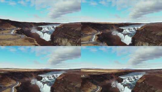 冰岛斯科加福斯瀑布高清在线视频素材下载