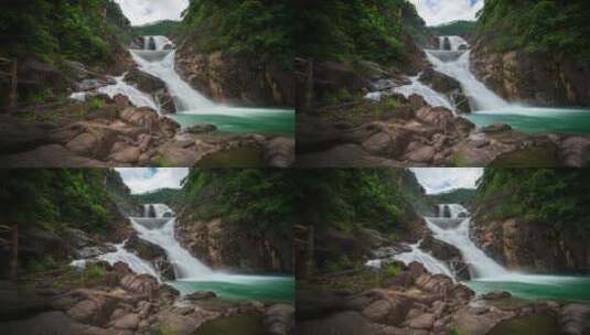 惠州龙门三寨谷瀑布-4k-420高清在线视频素材下载