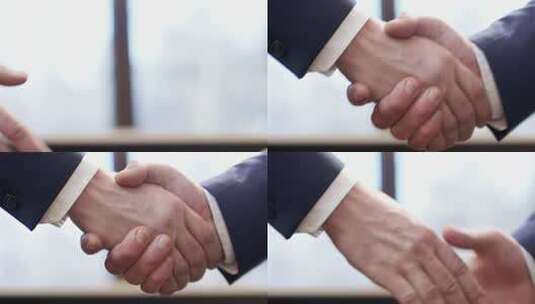两个商业伙伴的握手高清在线视频素材下载
