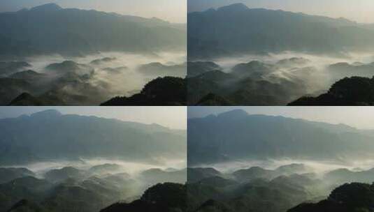 山峦叠嶂云雾缭绕高清在线视频素材下载