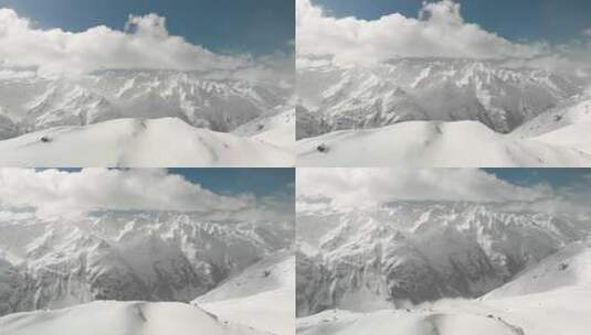 连绵的雪山高清在线视频素材下载