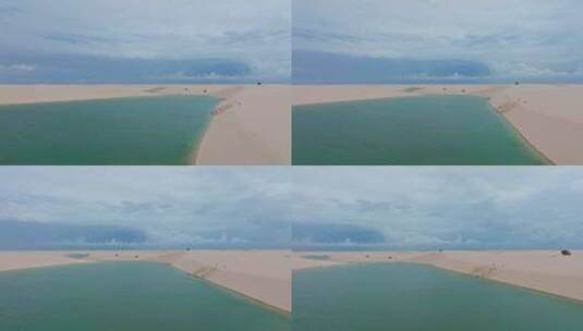 泻湖和清澈的沙滩高清在线视频素材下载