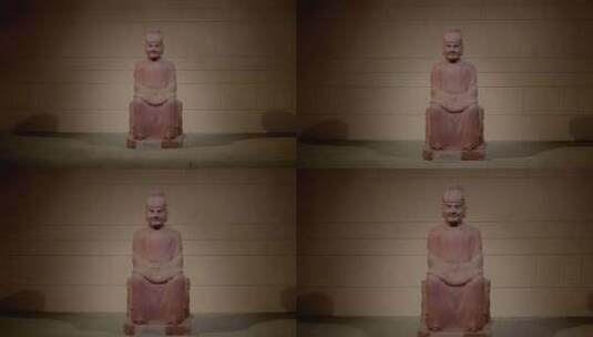 古人石像展示高清在线视频素材下载
