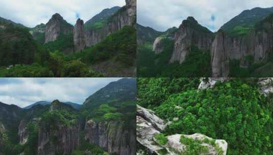 雁荡山大龙湫景区-剪刀峰高清在线视频素材下载