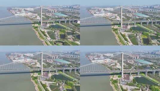 4k航拍润扬大桥高清在线视频素材下载