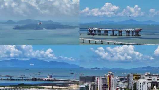 海上机场澳门国际机场高清在线视频素材下载