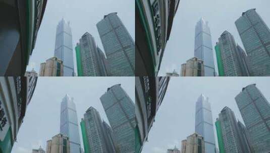仰视城市建筑大楼高清在线视频素材下载