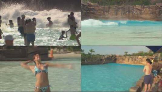 水上乐园度假冲浪高清在线视频素材下载