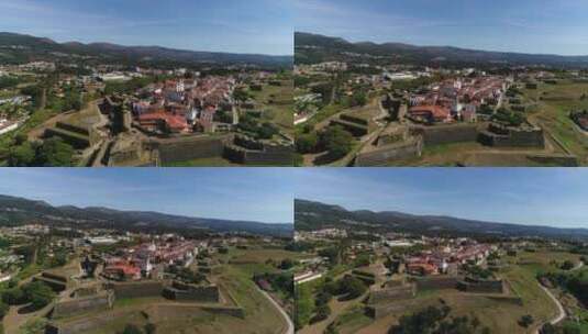 瓦伦？葡萄牙的一座城市鸟瞰图高清在线视频素材下载