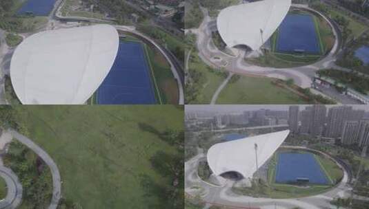 杭州大运河亚运公园亚运会场馆曲棍球场馆高清在线视频素材下载