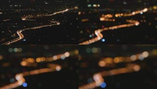 北京秋分全城夜景鸟瞰全景  4K光斑空镜高清在线视频素材下载