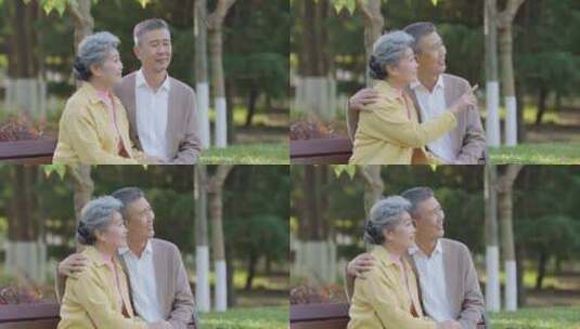 温馨老人 老年夫妇 老人微笑高清在线视频素材下载
